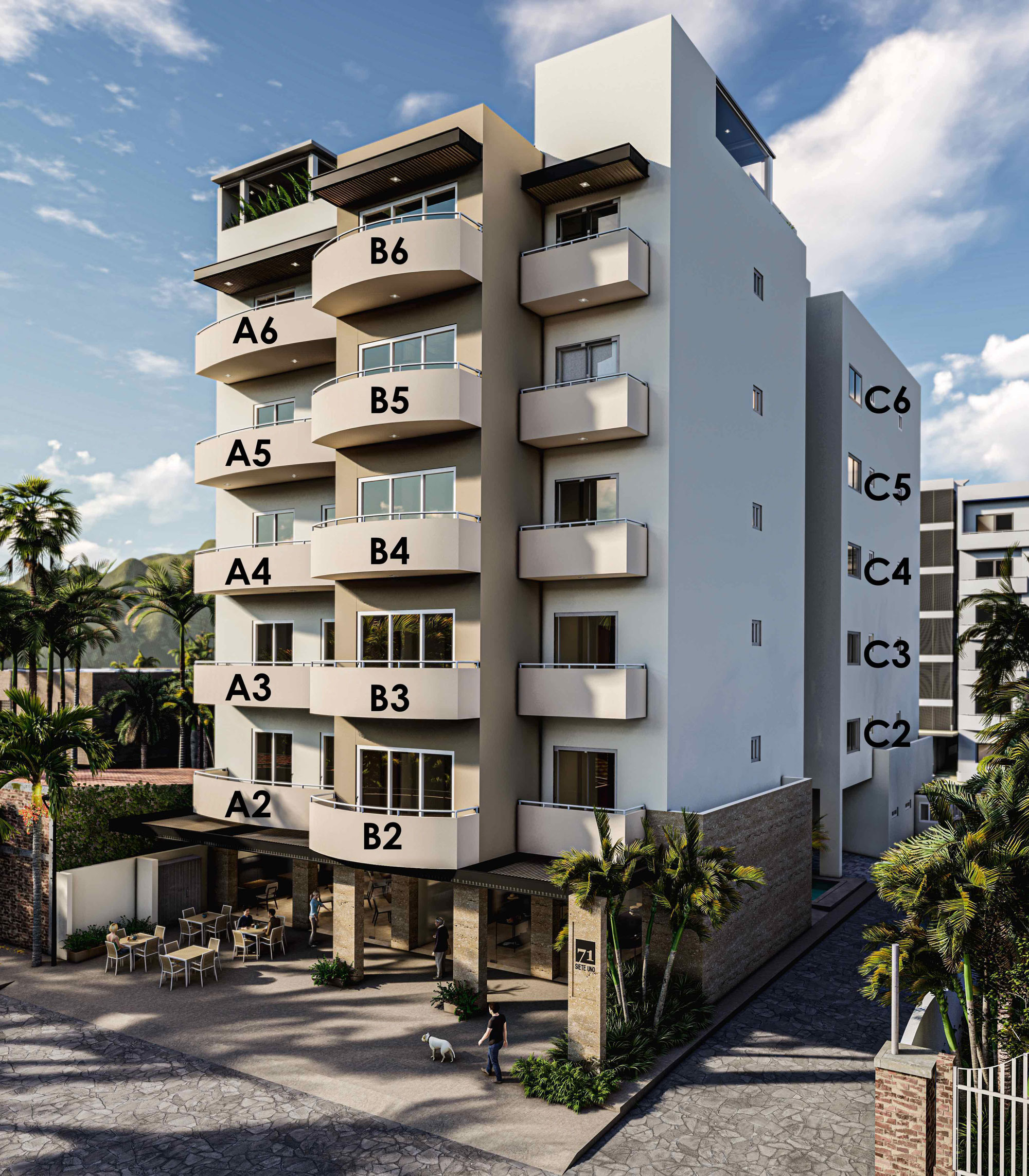 siete uno residences unit loator